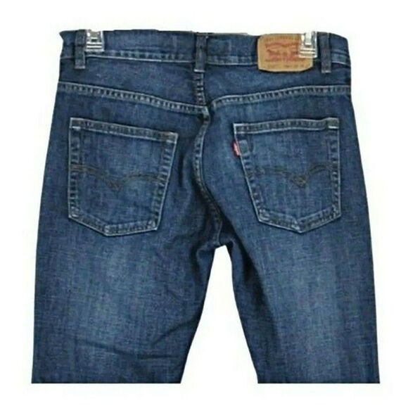 Levi's Jeans 511 Straight Leg Classic 5-Pocket Slim Dark Wash Boy's Size 18 Reg - Picture 4 of 7